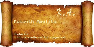 Kossuth Amelita névjegykártya
